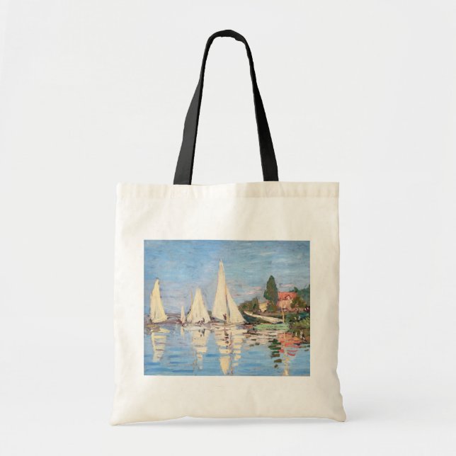 Claude Monet - Regattas at Argenteuil Tote Bag (Front)