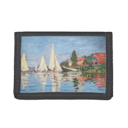 Claude Monet - Regattas at Argenteuil Trifold Wallet