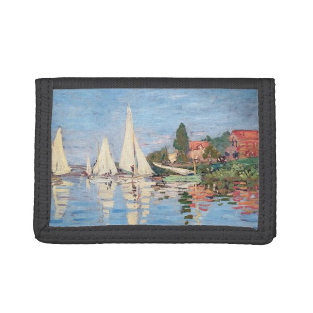 Claude Monet - Regattas at Argenteuil Trifold Wallet (Front)