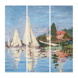 Claude Monet - Regattas at Argenteuil Triptych