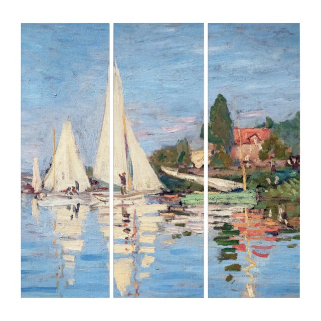 Claude Monet - Regattas at Argenteuil Triptych (Front)