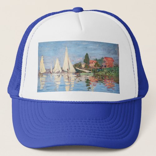 Claude Monet _ Regattas at Argenteuil Trucker Hat