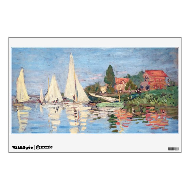 Claude Monet - Regattas at Argenteuil Wall Decal (Front)