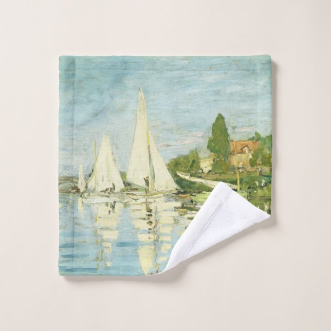 Claude Monet. Regattas at Argenteuil     Wash Cloth (Wash Cloth)