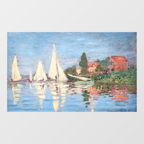 Claude Monet _ Regattas at Argenteuil Window Cling