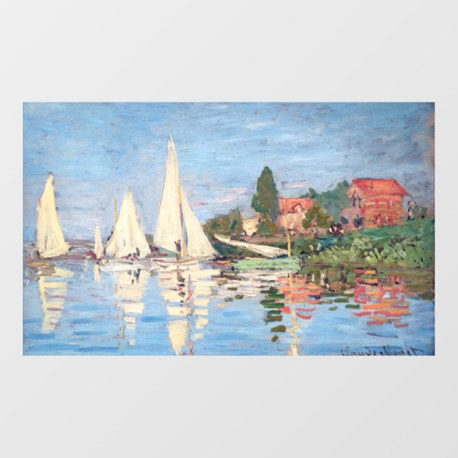 Claude Monet - Regattas at Argenteuil Window Cling (Sheet)