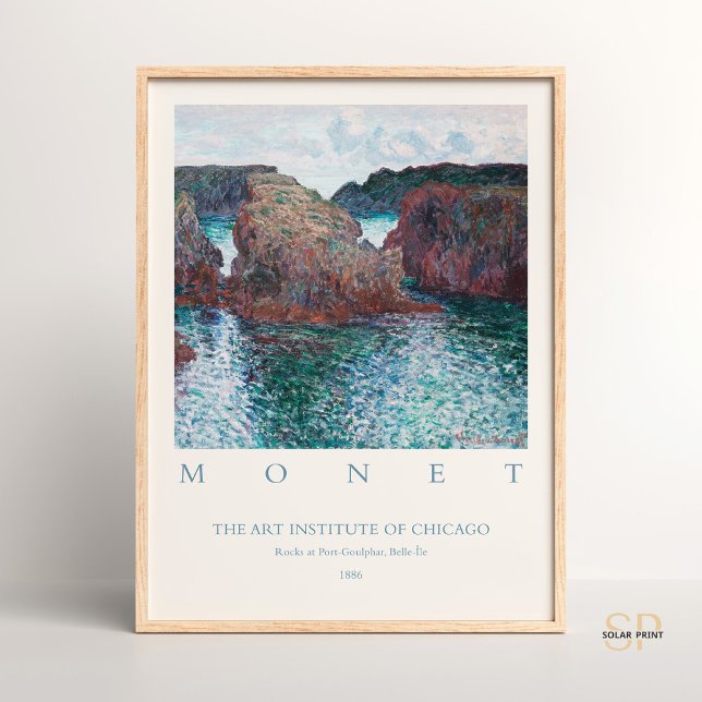 Claude Monet Rocks at Port Goulphar Art Print (Creator Uploaded)
