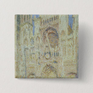 Claude Monet Rouen Cathedral at Sunset, 1894 Button