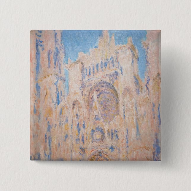 Claude Monet - Rouen Cathedral at sunset Button (Front)