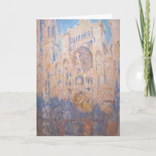 Claude Monet _ Rouen Cathedral at sunset Card