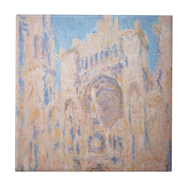 Claude Monet - Rouen Cathedral at sunset Ceramic Tile (Front)