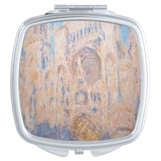 Claude Monet - Rouen Cathedral at sunset Compact Mirror (Front)
