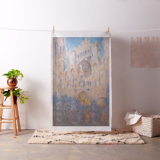 Claude Monet - Rouen Cathedral at sunset Fabric