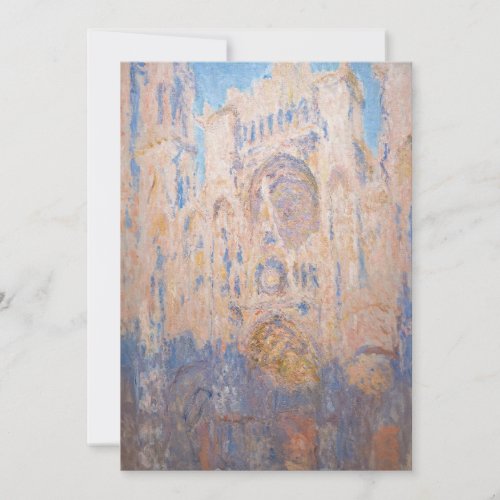 Claude Monet _ Rouen Cathedral at sunset Invitation