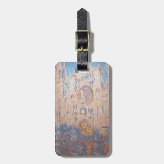 Claude Monet - Rouen Cathedral at sunset Luggage Tag (Front Vertical)