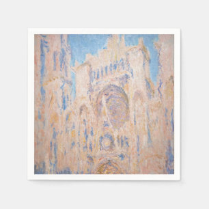 Claude Monet - Rouen Cathedral at sunset Napkins