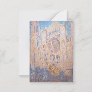 Claude Monet - Rouen Cathedral at sunset Note Card