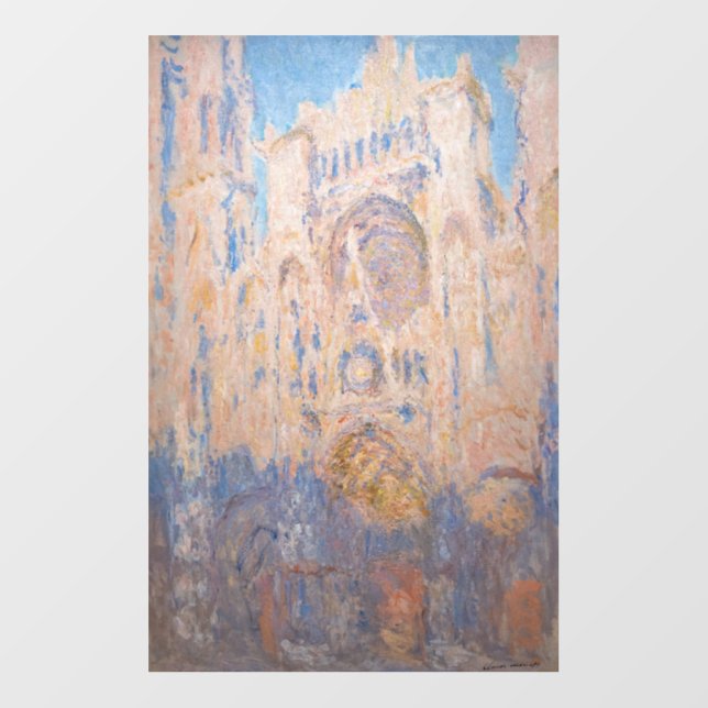Claude Monet - Rouen Cathedral at sunset Wall Decal (Front)