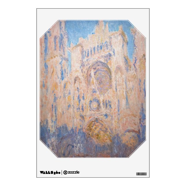 Claude Monet - Rouen Cathedral at sunset Wall Decal (Front)