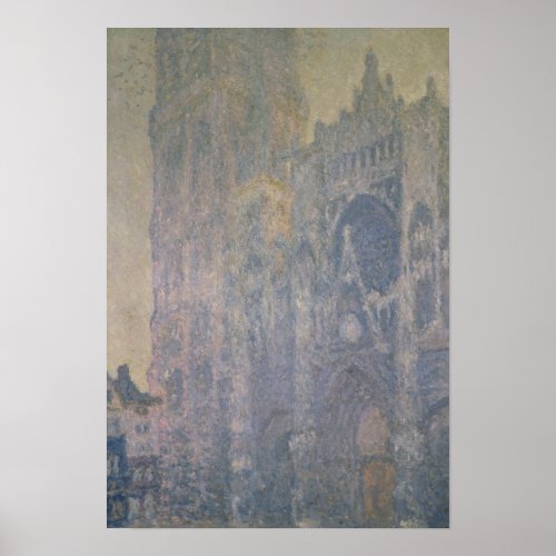 Claude Monet  Rouen Cathedral Harmony in White Poster