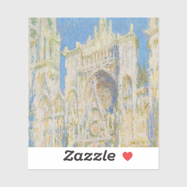 Claude Monet Rouen Cathedral Portal Morning Light Sticker (Sheet)