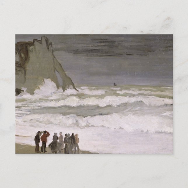 Claude Monet | Rough Sea at Etretat, 1868-69 Postcard (Front)