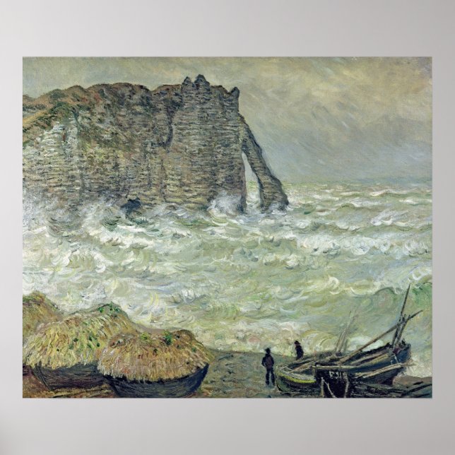 Claude Monet | Rough Sea at Etretat, 1883 Poster (Front)