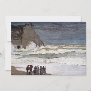 Claude Monet - Rough Sea at Etretat Invitation