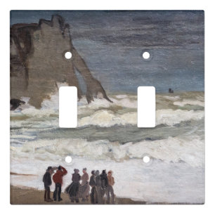 Claude Monet - Rough Sea at Etretat Light Switch Cover