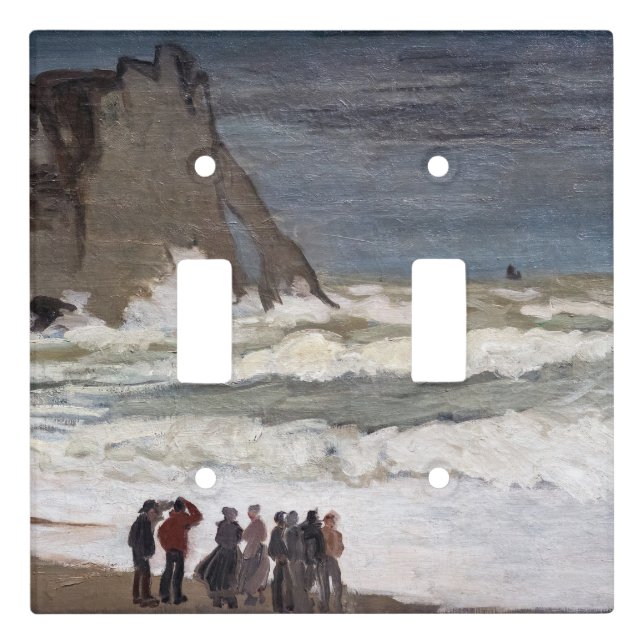 Claude Monet - Rough Sea at Etretat Light Switch Cover (Front)