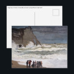 Claude Monet - Rough Sea at Etretat Postcard<br><div class="desc">Rough Sea at Etretat / Grosse Mer a Etretat - Claude Monet,  1868-1869</div>