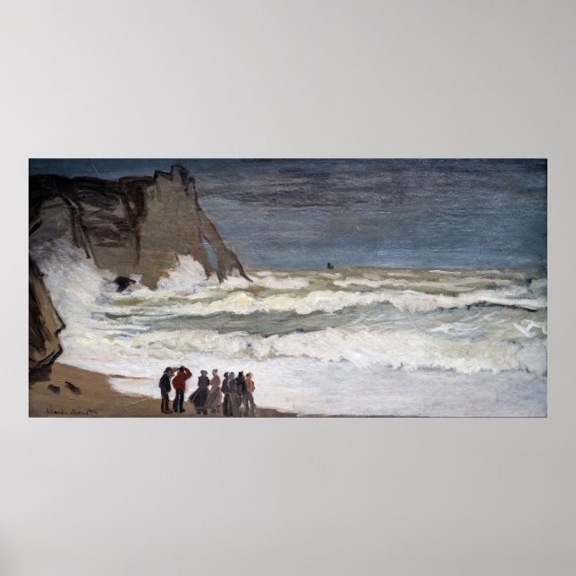 Claude Monet - Rough Sea at Etretat Poster (Front)