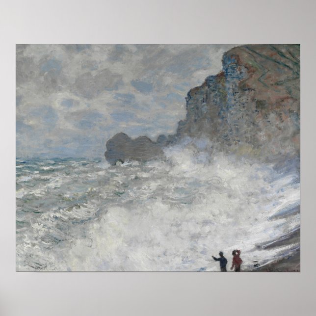 Claude Monet - Rough Weather at Étretat Poster (Front)