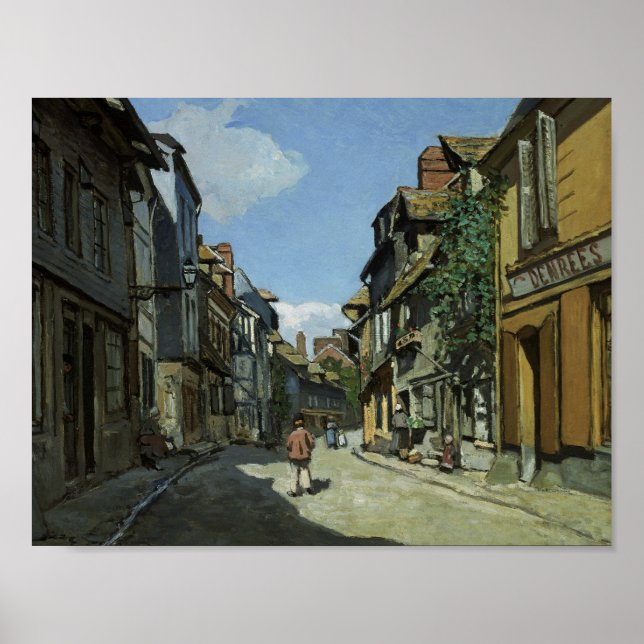 Claude Monet - Rue de la Bavole, Honfleur Poster (Front)