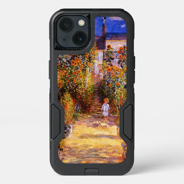 Claude Monet-'s Garden at Vétheuil Otterbox iPhone Case (Back)