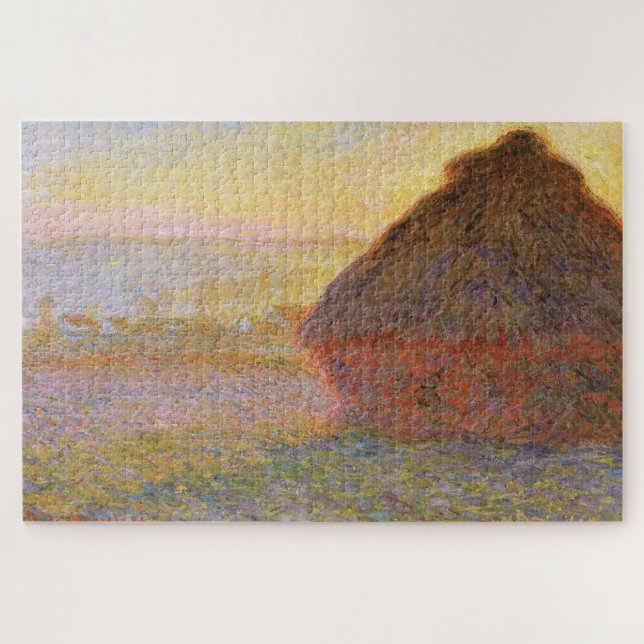 Claude Monet’s Grainstack (Sunset) (1890–1891) Jigsaw Puzzle (Horizontal)
