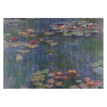 Claude Monet’s Water Lilies Cutting Board by ThinxShop at Zazzle
