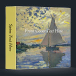 Claude Monet - Sailboat at Le Petit-Gennevilliers 3 Ring Binder<br><div class="desc">Sailboat at Le Petit-Gennevilliers / Voilier au Petit-Gennevilliers - Claude Monet,  1874</div>