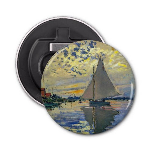 Claude Monet _ Sailboat at Le Petit_Gennevilliers Bottle Opener