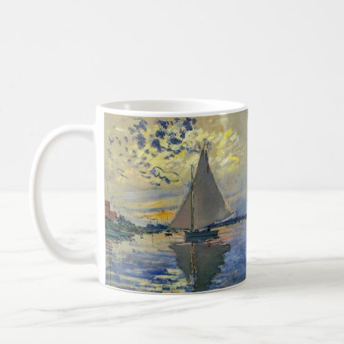 Claude Monet _ Sailboat at Le Petit_Gennevilliers Coffee Mug