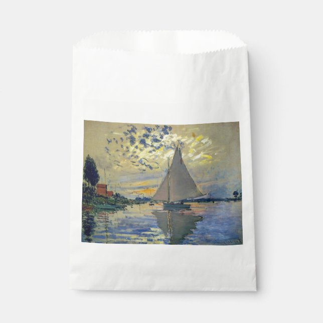 Claude Monet - Sailboat at Le Petit-Gennevilliers Favor Bag (Front)