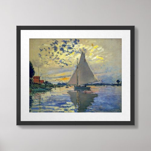 Claude Monet _ Sailboat at Le Petit_Gennevilliers Framed Art