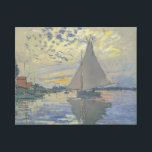 Claude Monet - Sailboat at Le Petit-Gennevilliers Gallery Wrap<br><div class="desc">Sailboat at Le Petit-Gennevilliers / Voilier au Petit-Gennevilliers - Claude Monet,  1874</div>