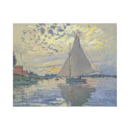 Claude Monet - Sailboat at Le Petit-Gennevilliers Gallery Wrap