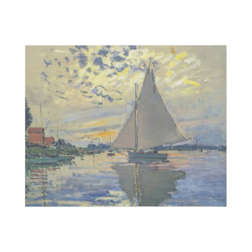 Claude Monet _ Sailboat at Le Petit_Gennevilliers Gallery Wrap