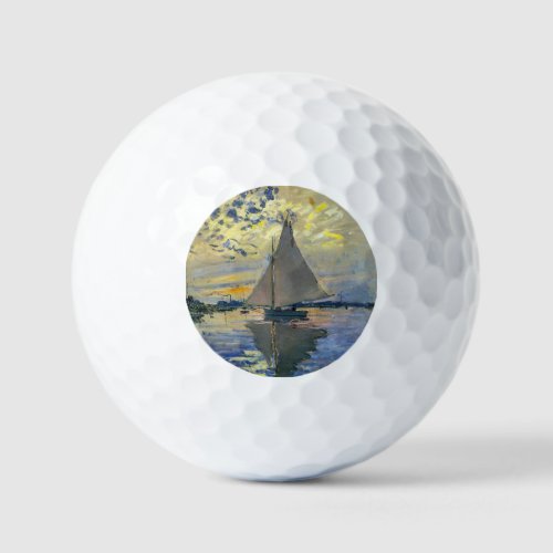 Claude Monet _ Sailboat at Le Petit_Gennevilliers Golf Balls