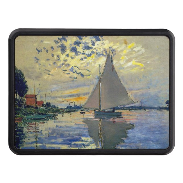 Claude Monet - Sailboat at Le Petit-Gennevilliers Hitch Cover (Front)