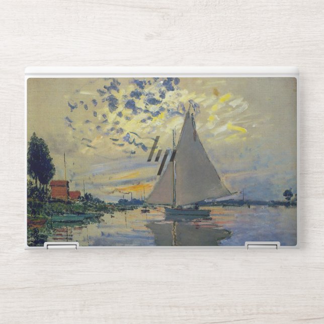 Claude Monet - Sailboat at Le Petit-Gennevilliers HP Laptop Skin (Front)