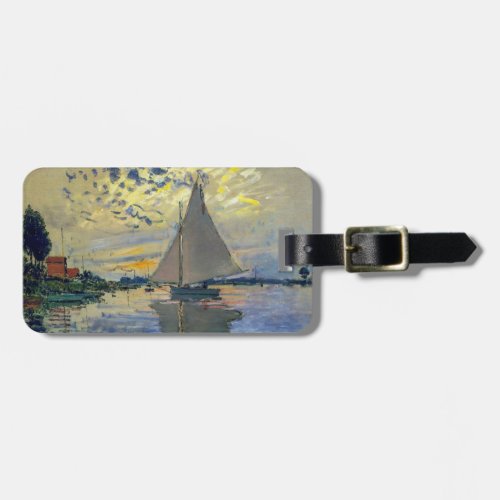 Claude Monet _ Sailboat at Le Petit_Gennevilliers Luggage Tag