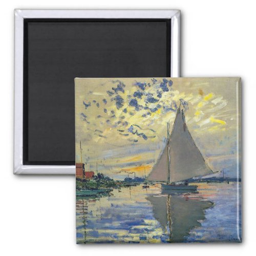 Claude Monet _ Sailboat at Le Petit_Gennevilliers Magnet